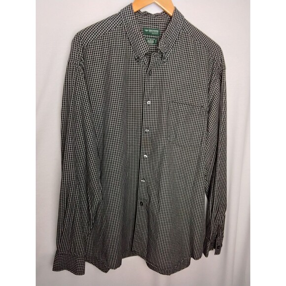 Men’s Dockers Black and White Checked Longsleeve Shirt Size XL - Picture 1 of 3